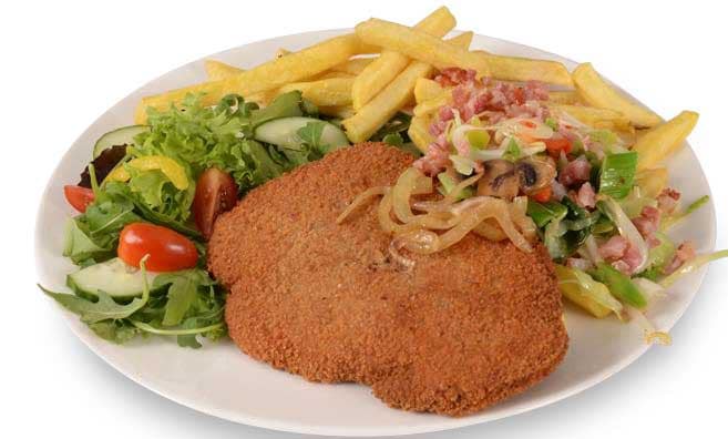 Boeren schnitzel Schotel